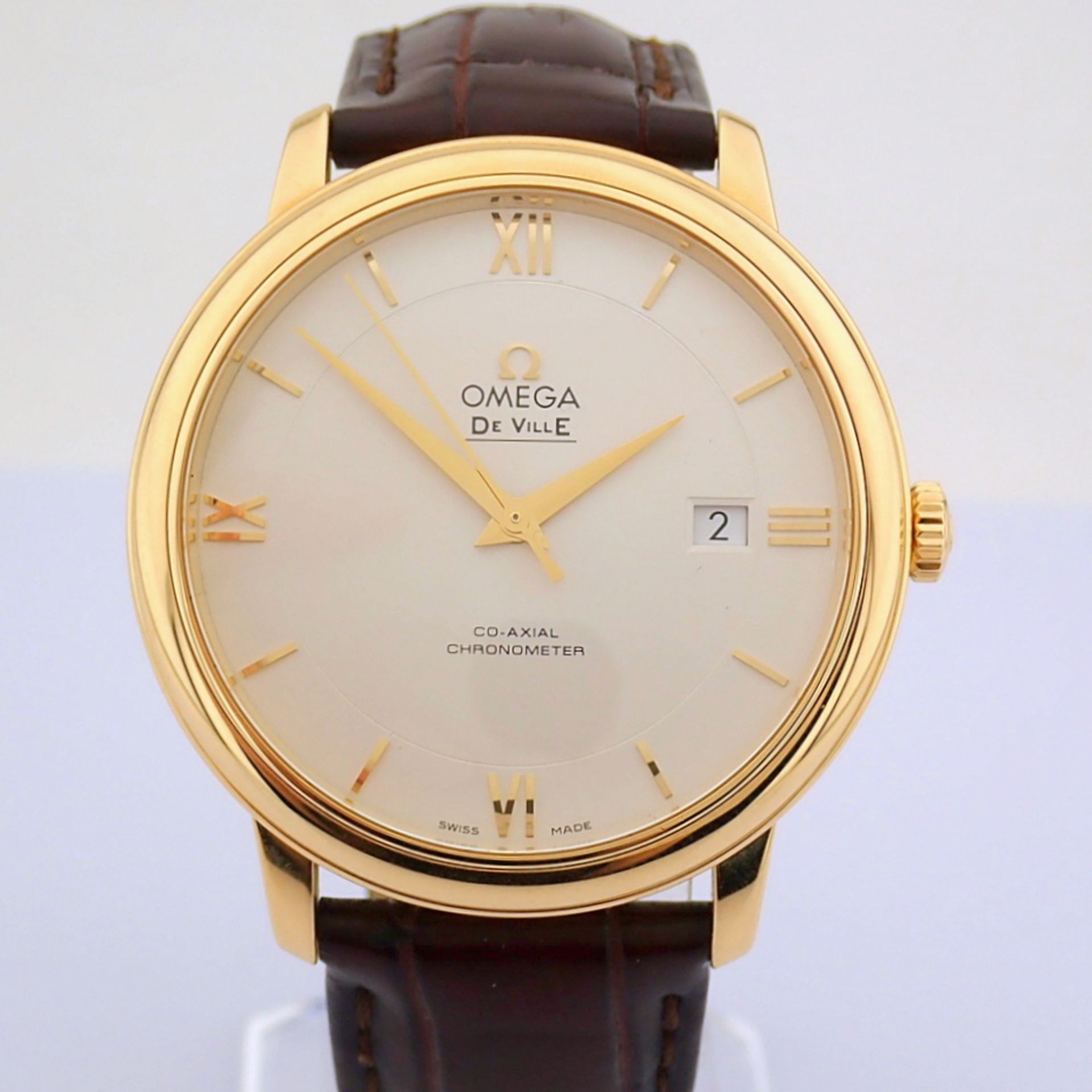 Omega / DE VILLE Prestige 18K Co-Axial Chronometer - Gentlmen's Yellow gold Wrist Watch - Image 12 of 13