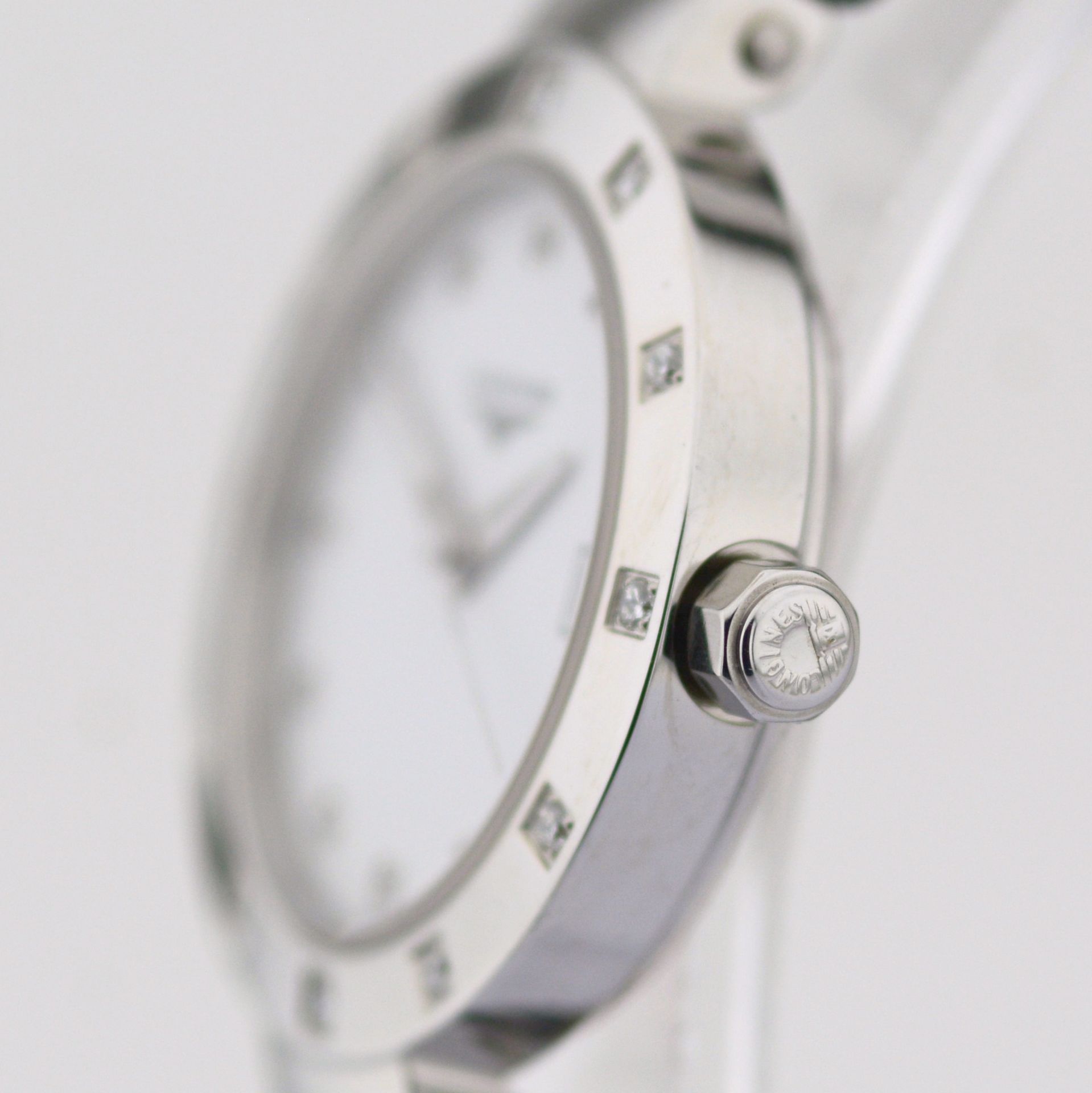 Longines / L5.175 Diamond Bezel, Diamond Case Black Strap - Lady's Steel Wrist Watch - Image 3 of 8