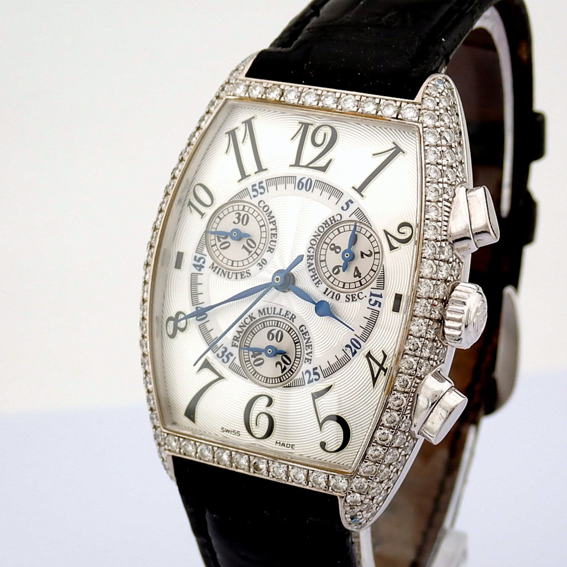 Franck Muller / Curvex Chronograph 18K Gold Factory Set Diamond - Unisex White gold Wrist Watch - Image 13 of 17