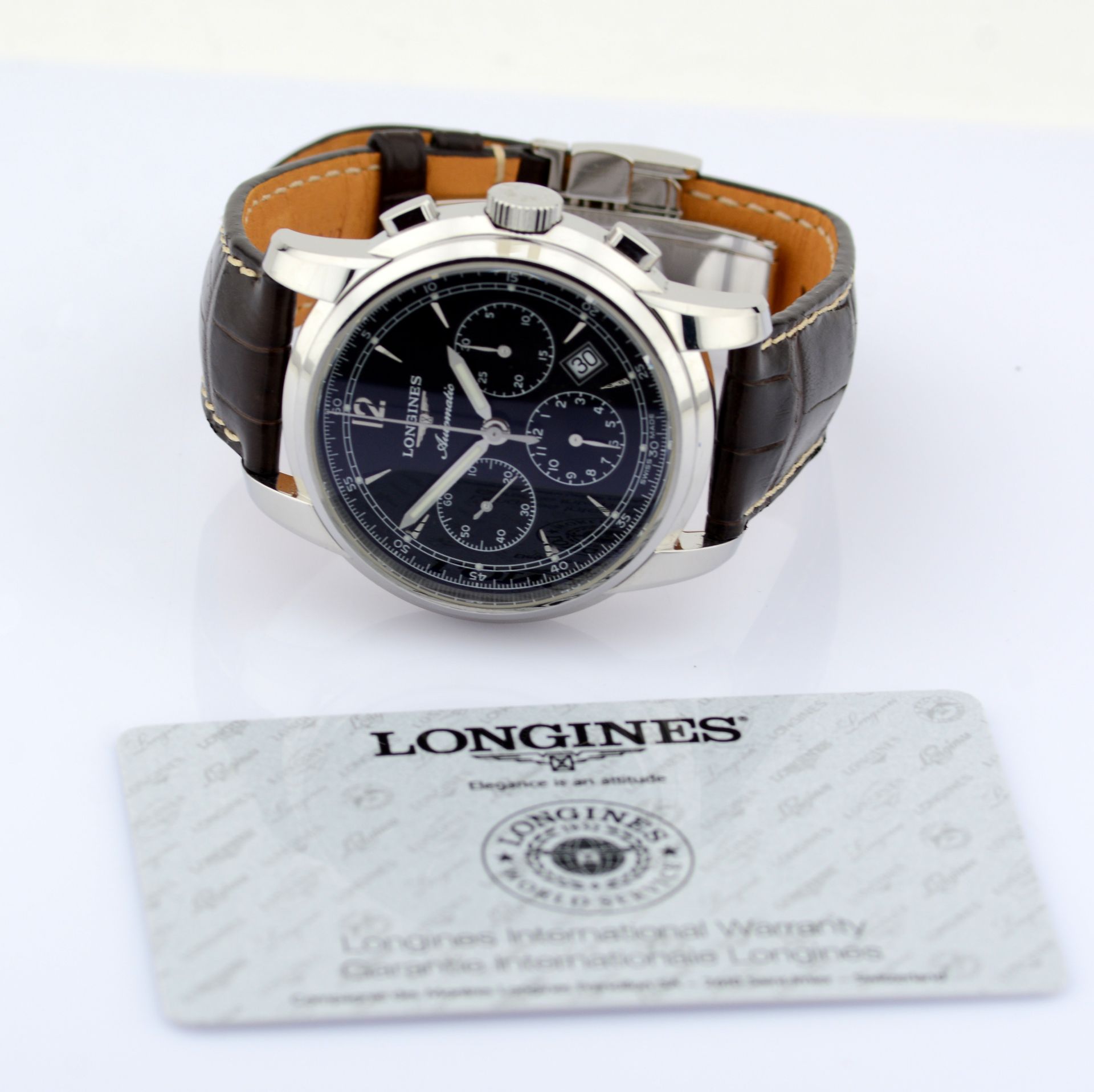 Longines / L2.784.4 Saint-Imier Collection Chronograph Automatic - Gentlmen's Steel Wrist Watch - Image 4 of 10