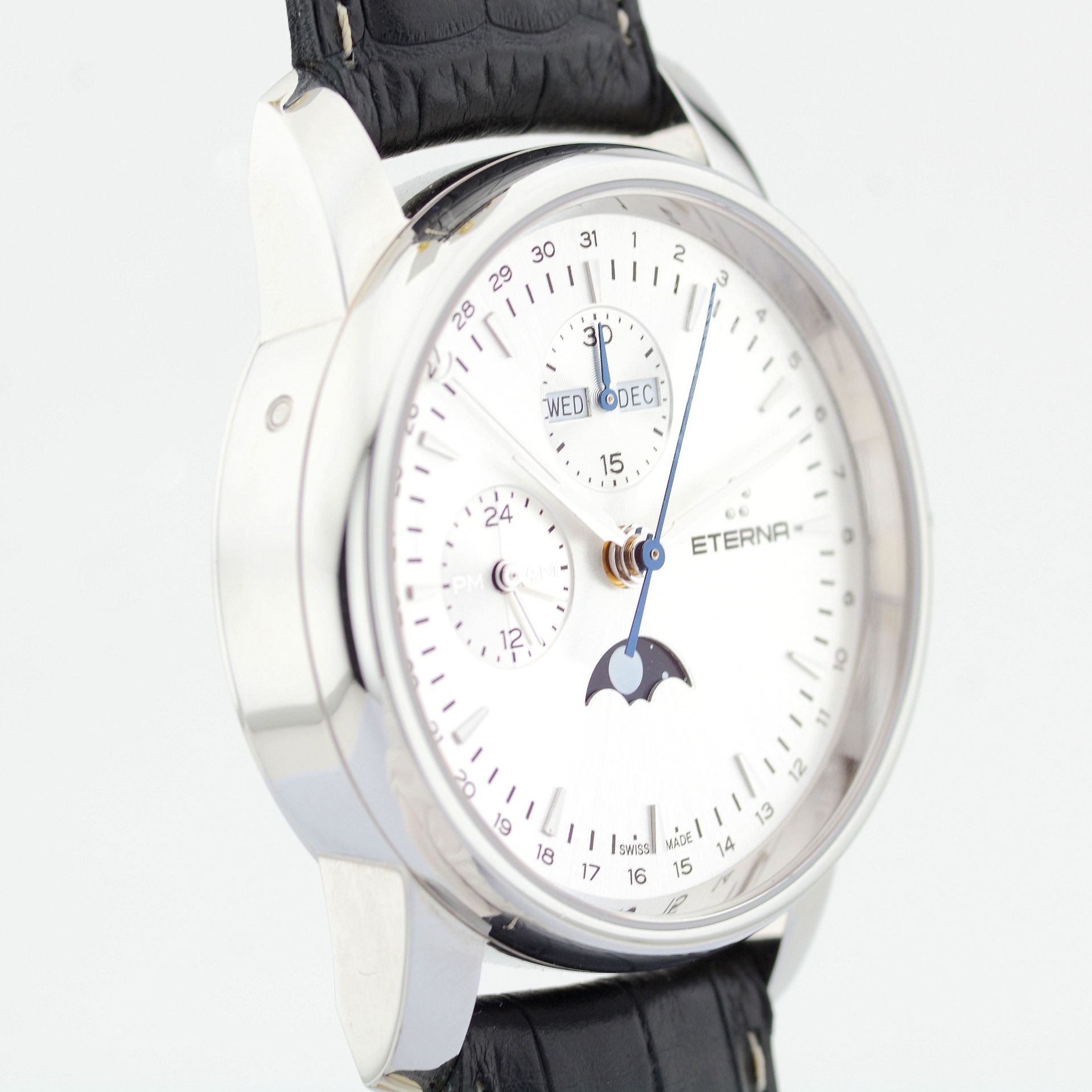 Eterna / Soleure Triple Date Moonphase - Gentlmen's Steel Wrist Watch - Image 6 of 12