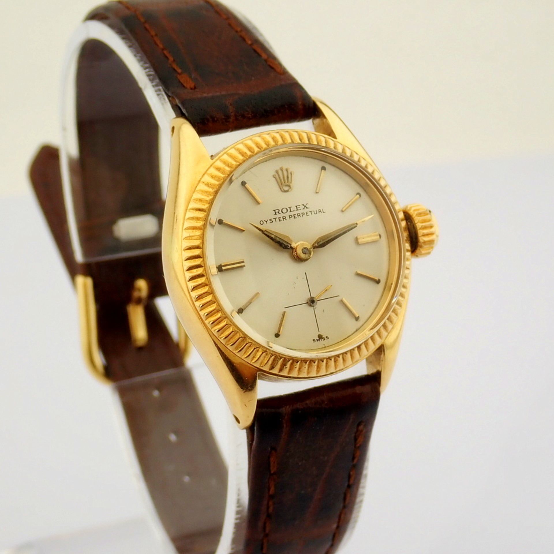 Rolex / Oyster Perpetual - Lady's Yellow gold Wrist Watch - Image 8 of 10