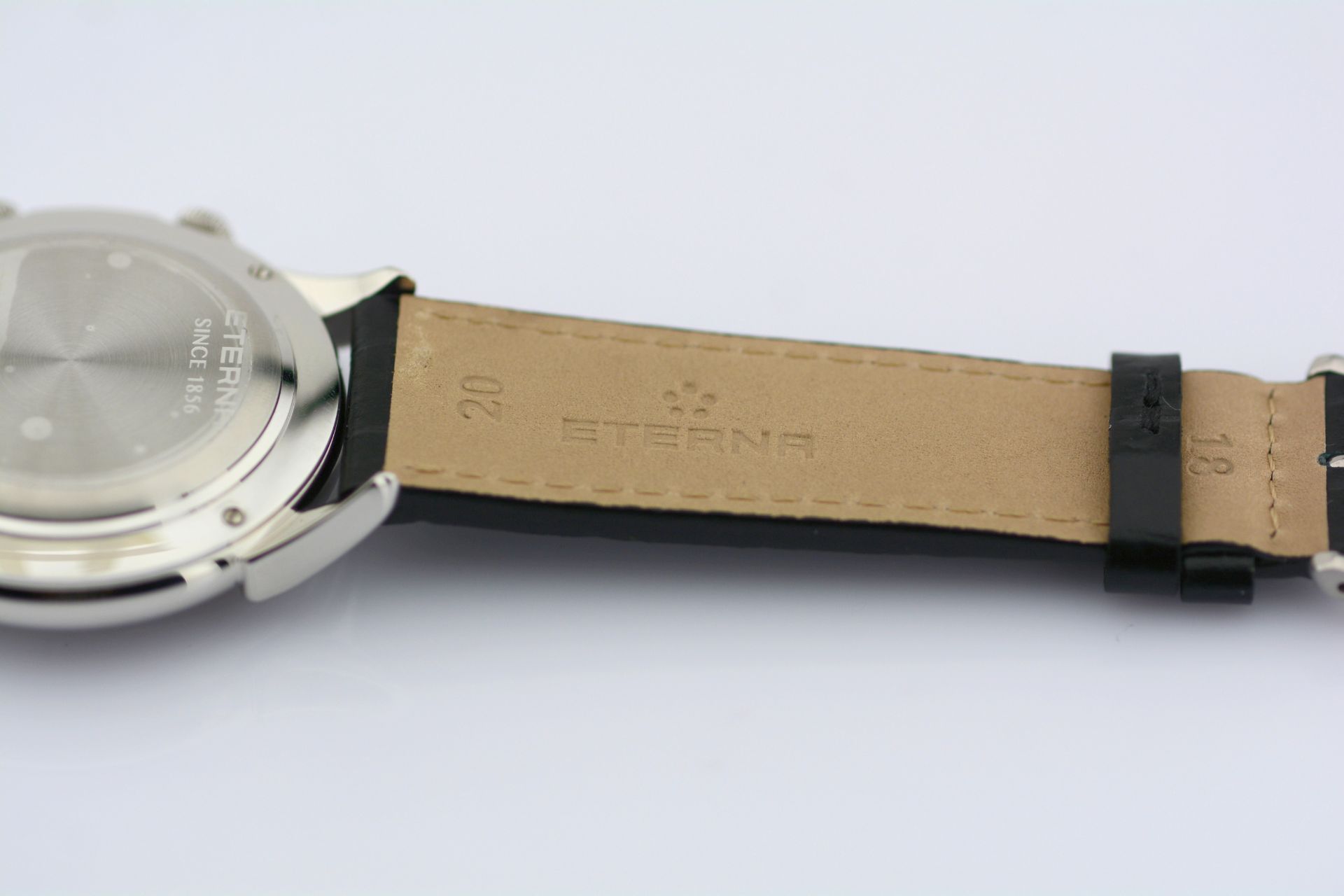 Eterna / Reveil Alarm - Black Strap - Gentlmen's Steel Wrist Watch - Image 9 of 10