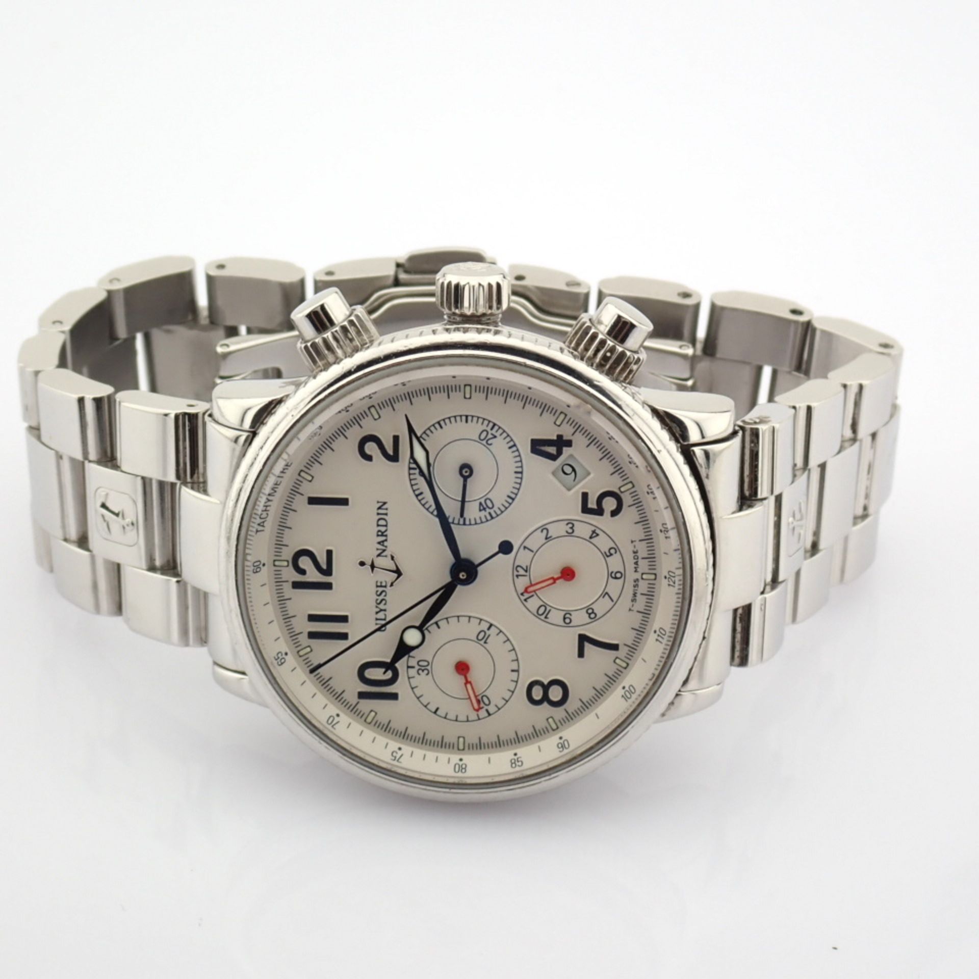 Ulysse Nardin / Marine Chronograph 353 22 - Gentlmen's Steel Wrist Watch - Image 6 of 16
