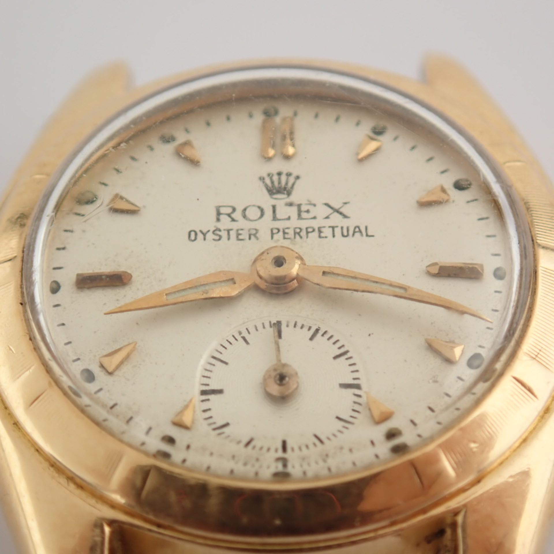 Rolex / Rare Oyster Perpetual - Lady's Pink gold Wrist Watch - Image 16 of 17