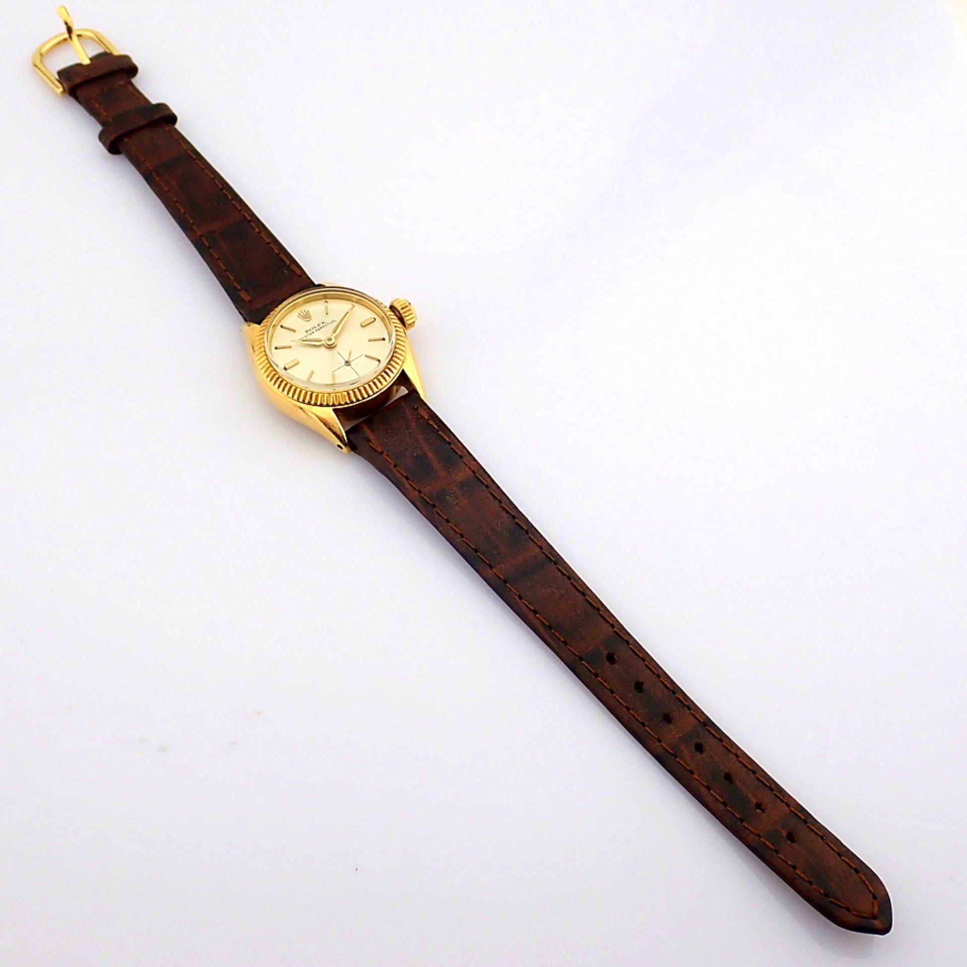 Rolex / Oyster Perpetual - Lady's Yellow gold Wrist Watch - Image 10 of 10