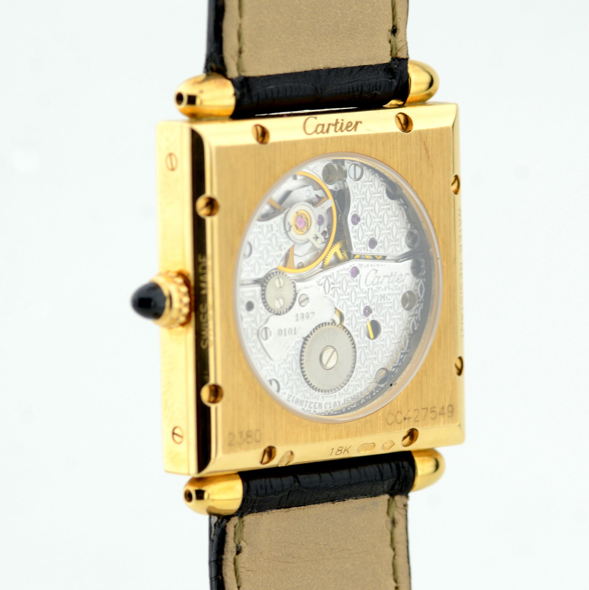 Cartier / Cartier Tank Obus Yellow Gold CPCP Mechanique - Unisex Yellow gold Wrist Watch - Image 6 of 11