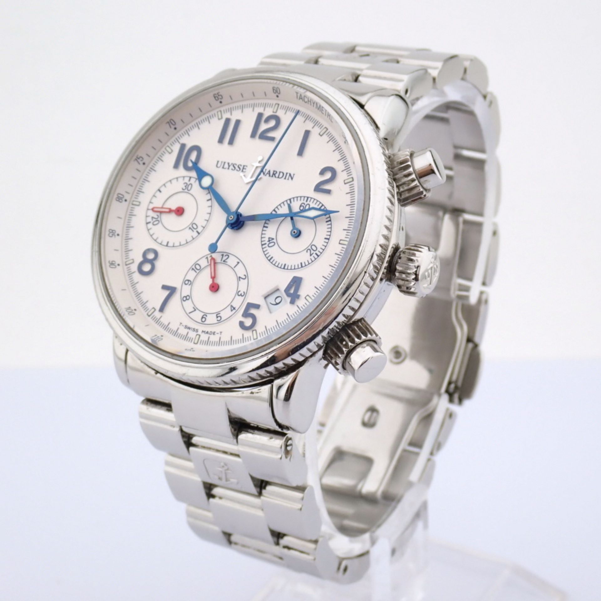 Ulysse Nardin / Marine Chronograph 353 22 - Gentlmen's Steel Wrist Watch - Image 12 of 16