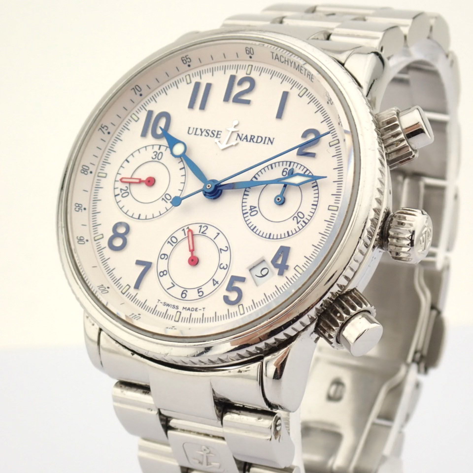 Ulysse Nardin / Marine Chronograph 353 22 - Gentlmen's Steel Wrist Watch - Image 13 of 16