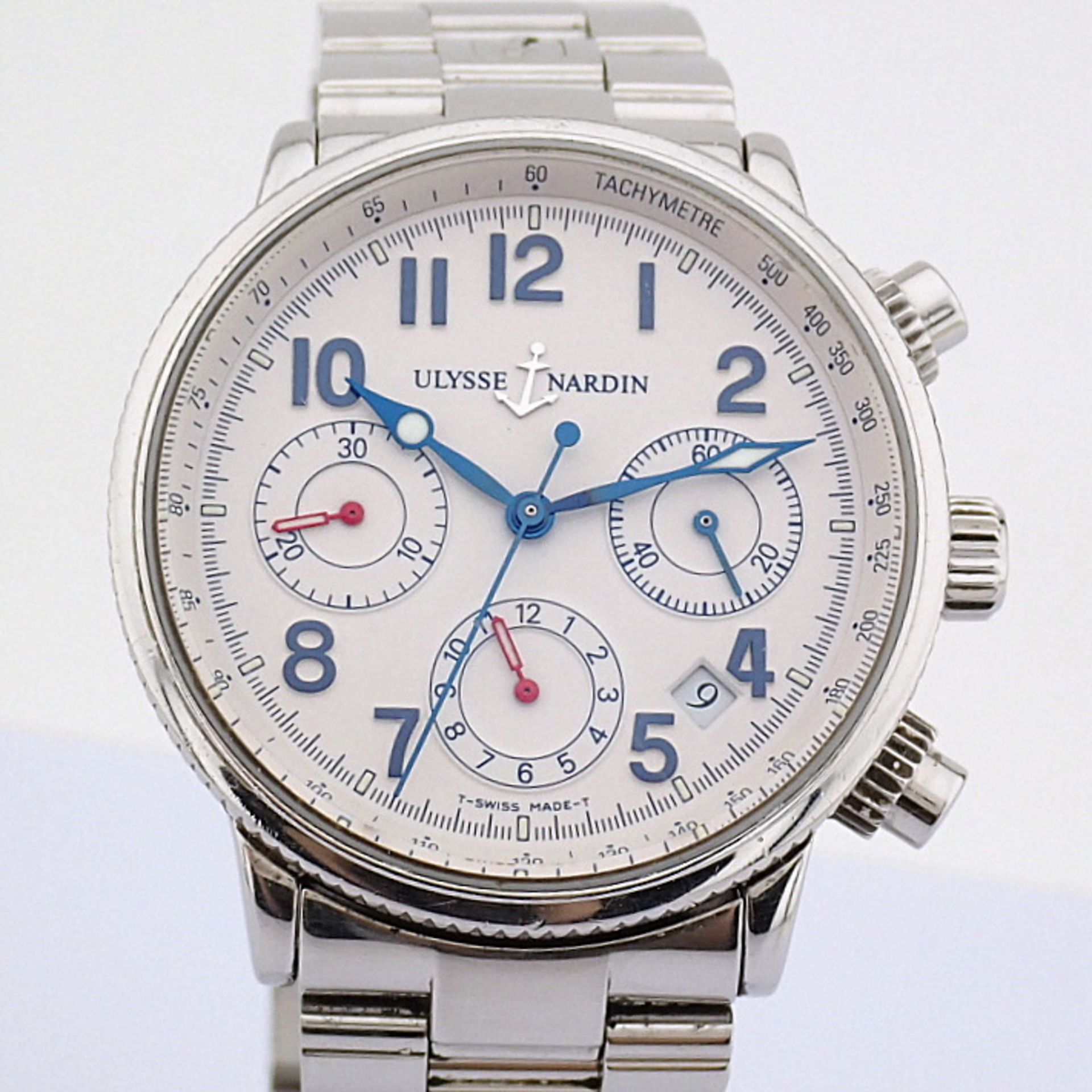 Ulysse Nardin / Marine Chronograph 353 22 - Gentlmen's Steel Wrist Watch - Image 8 of 16