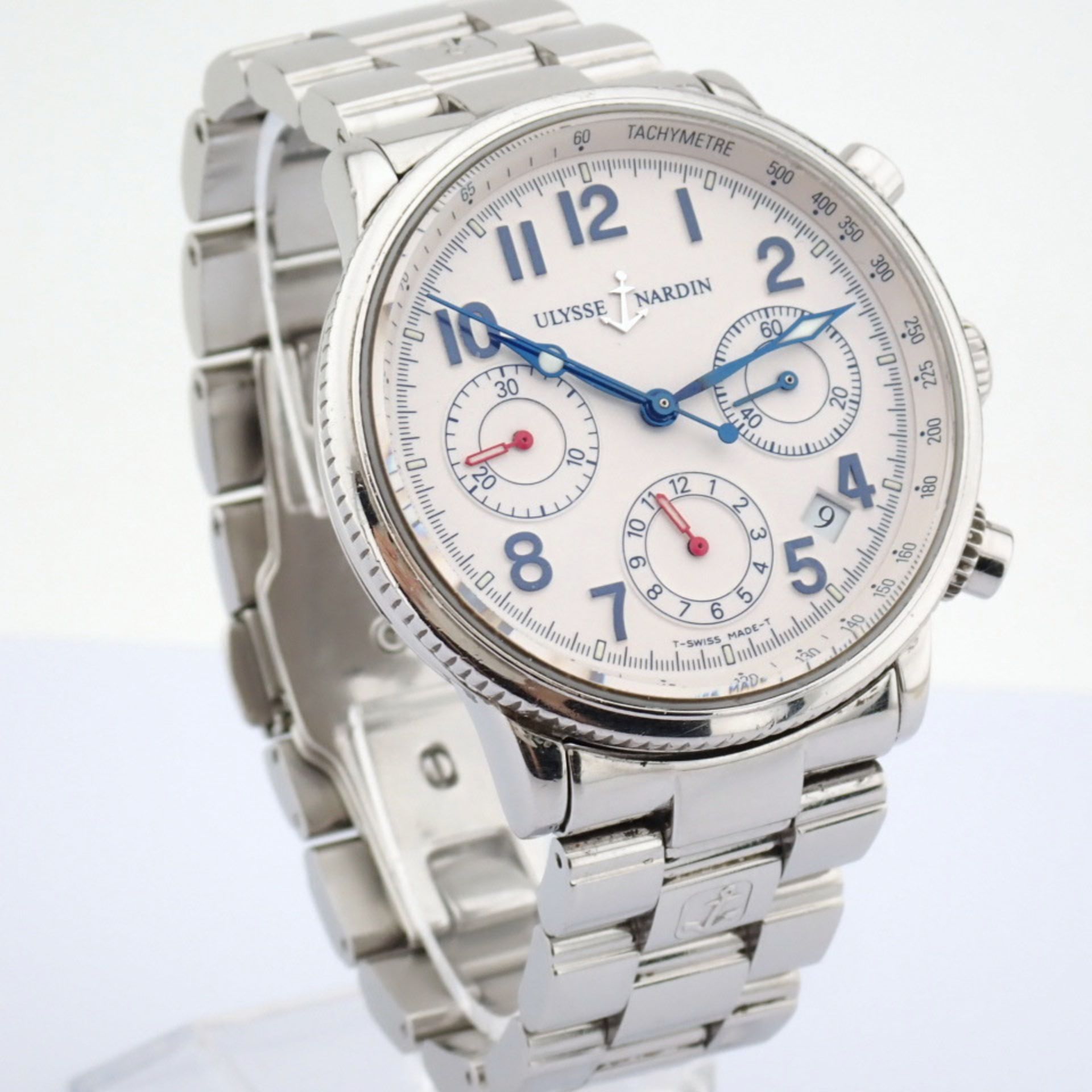 Ulysse Nardin / Marine Chronograph 353 22 - Gentlmen's Steel Wrist Watch - Image 9 of 16