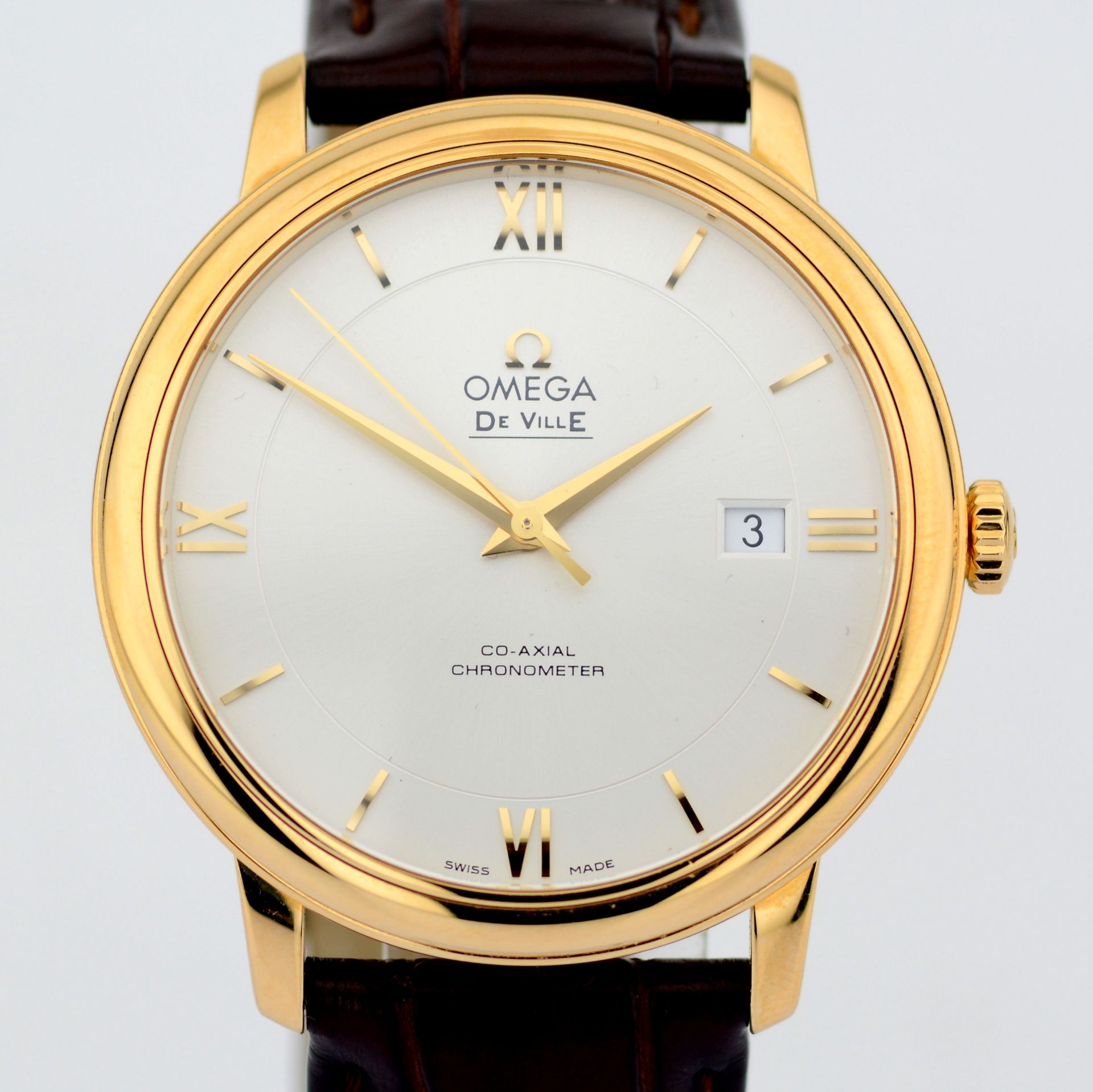 Omega / DE VILLE Prestige 18K Co-Axial Chronometer - Gentlmen's Yellow gold Wrist Watch