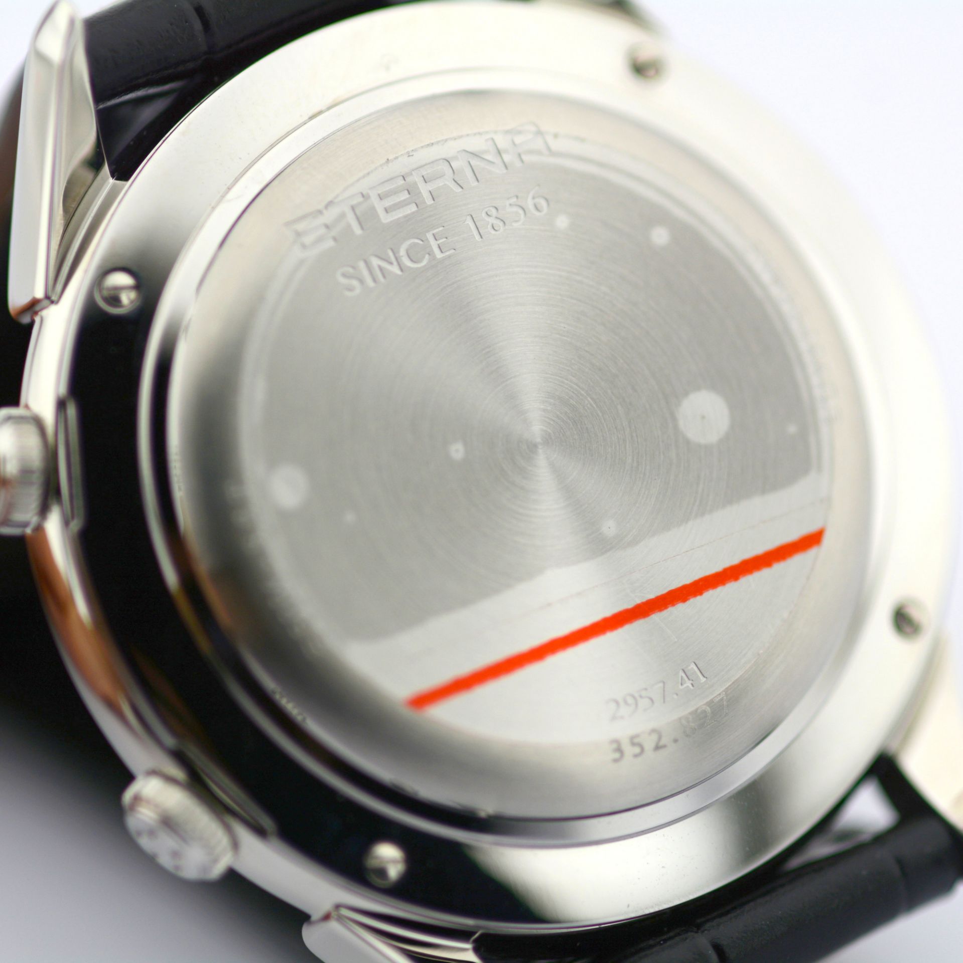Eterna / Reveil Alarm - Black Strap - Gentlmen's Steel Wrist Watch - Image 10 of 10