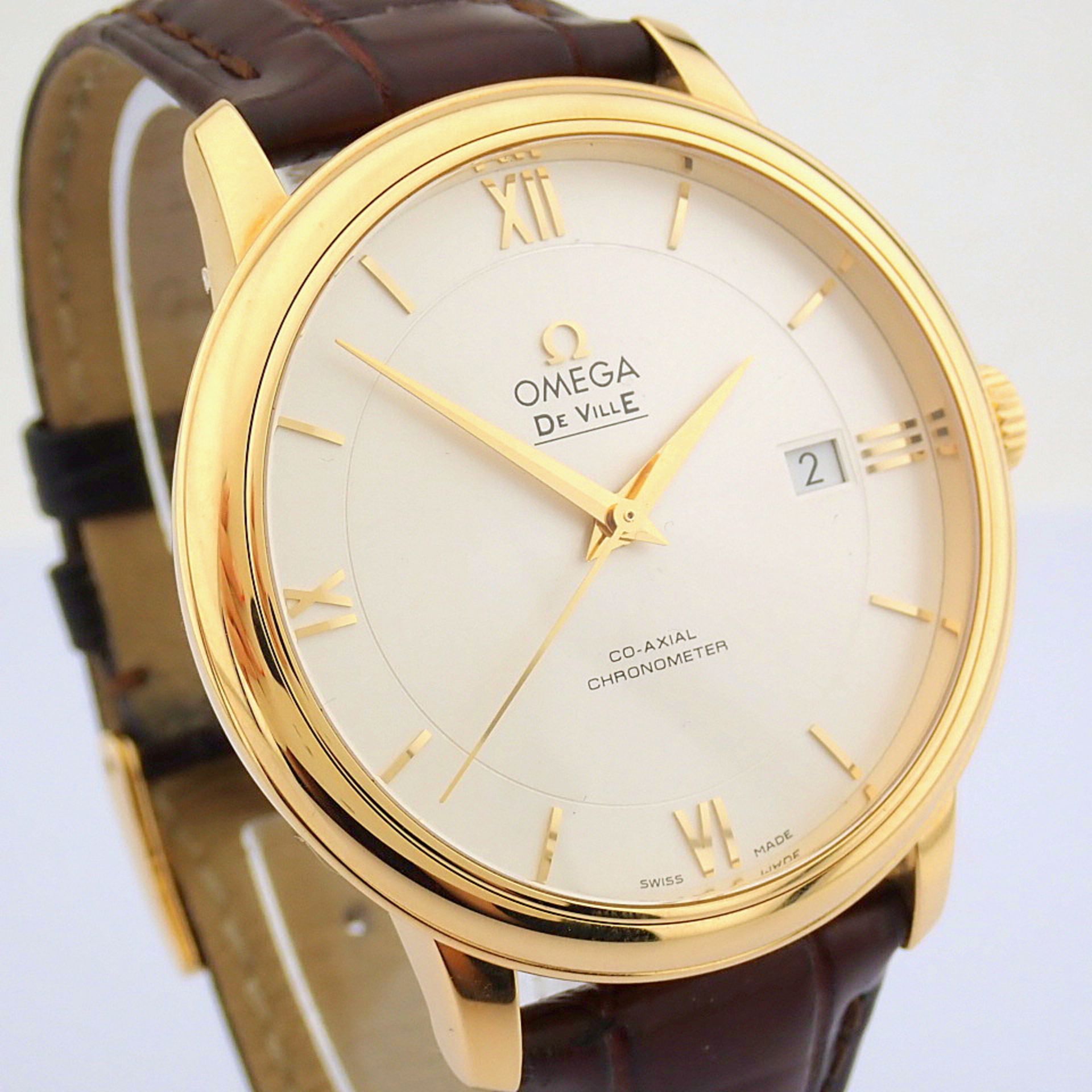 Omega / DE VILLE Prestige 18K Co-Axial Chronometer - Gentlmen's Yellow gold Wrist Watch - Image 7 of 13