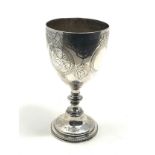 Victorian silver goblet London silver hallmarks measures approx 15cm tall