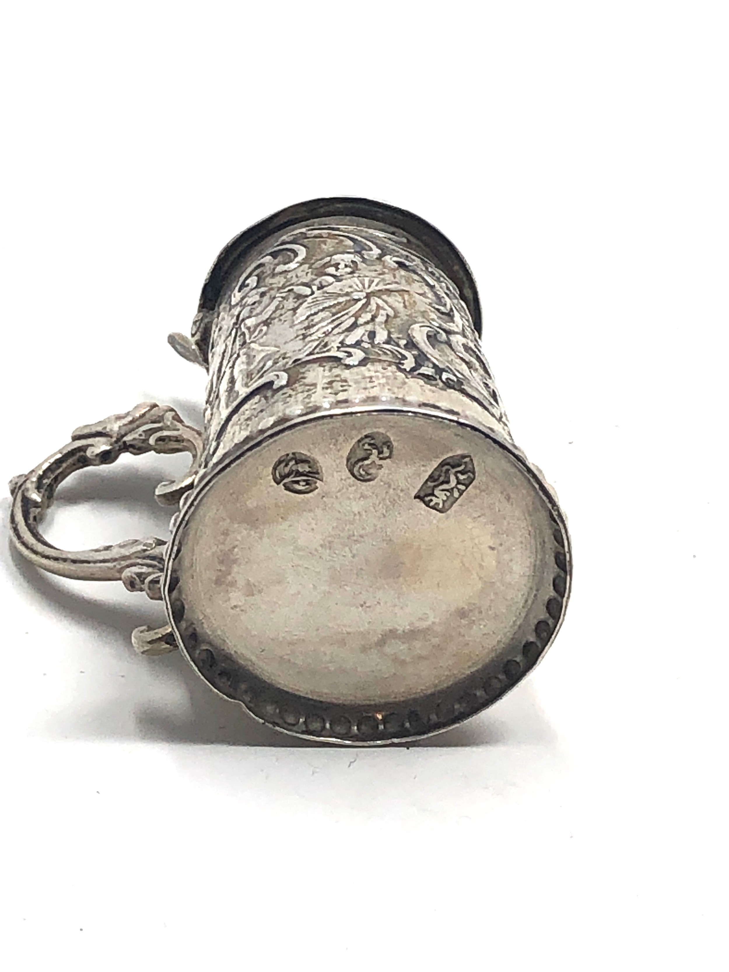 Antique miniature continental silver tankard - Image 4 of 5