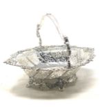 Fine very large mappin & webb silver swing handle basket London silver hallmarks weight 1505g