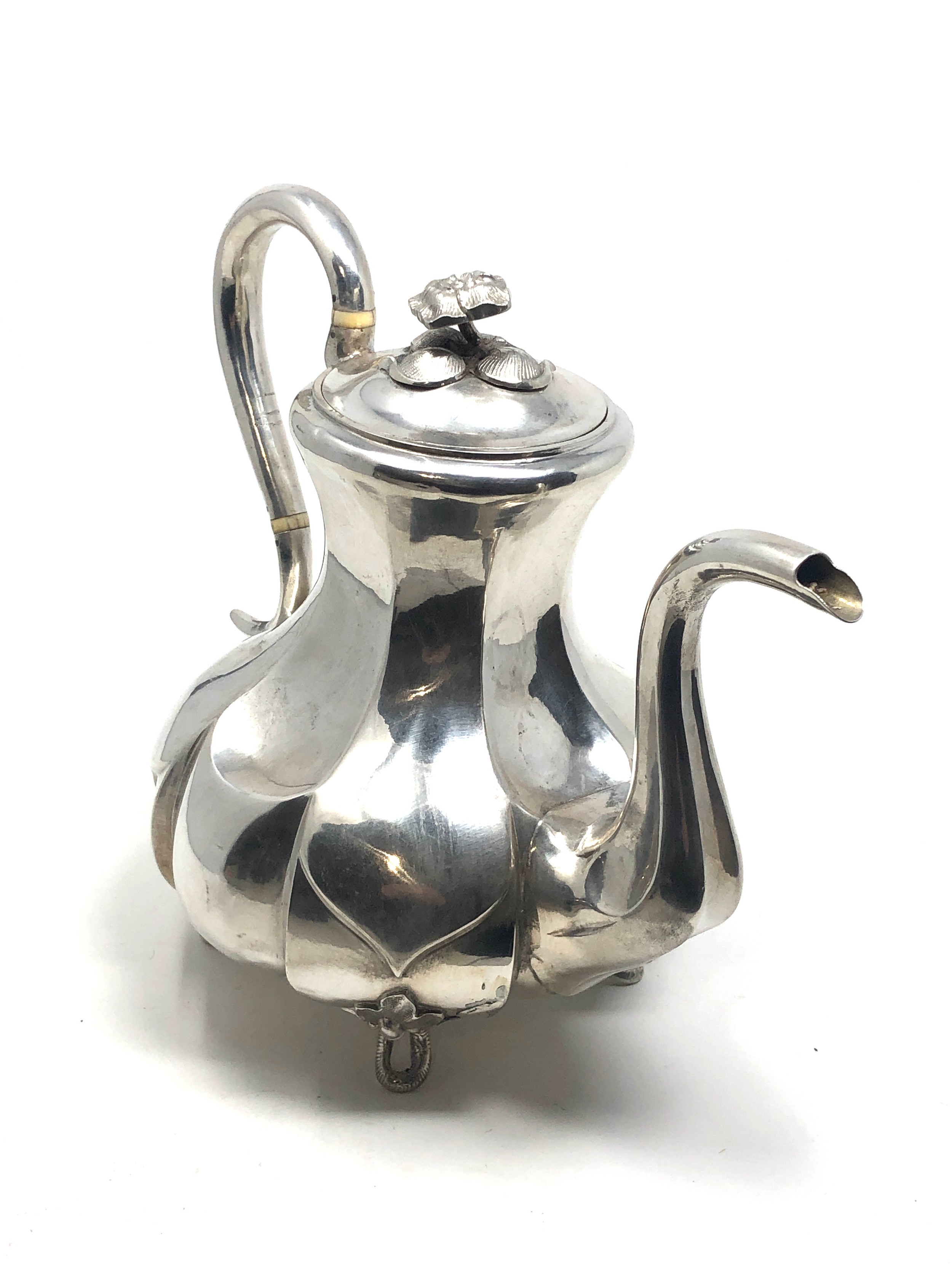 Antique Russian silver teapot weight 695g - Image 3 of 6
