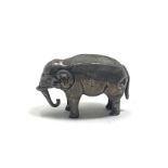 Antique silver elephant pin cushion