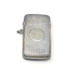 Oversize Antique silver vesta case match striker measures approx 6.6cm by 4cm wide Birmingham silver