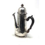 Large rare english provisional silver side handled coffee pot measures approx 30cm tall