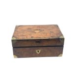 Antique cased french travel box with silver mounted fittings in need of some restoration