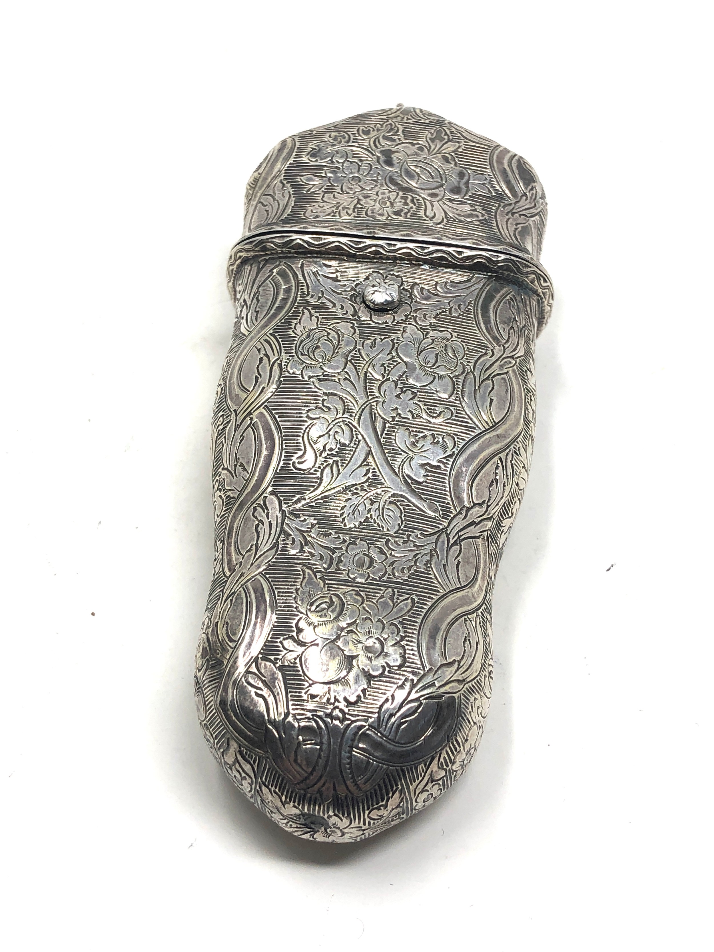 18th century silver etui