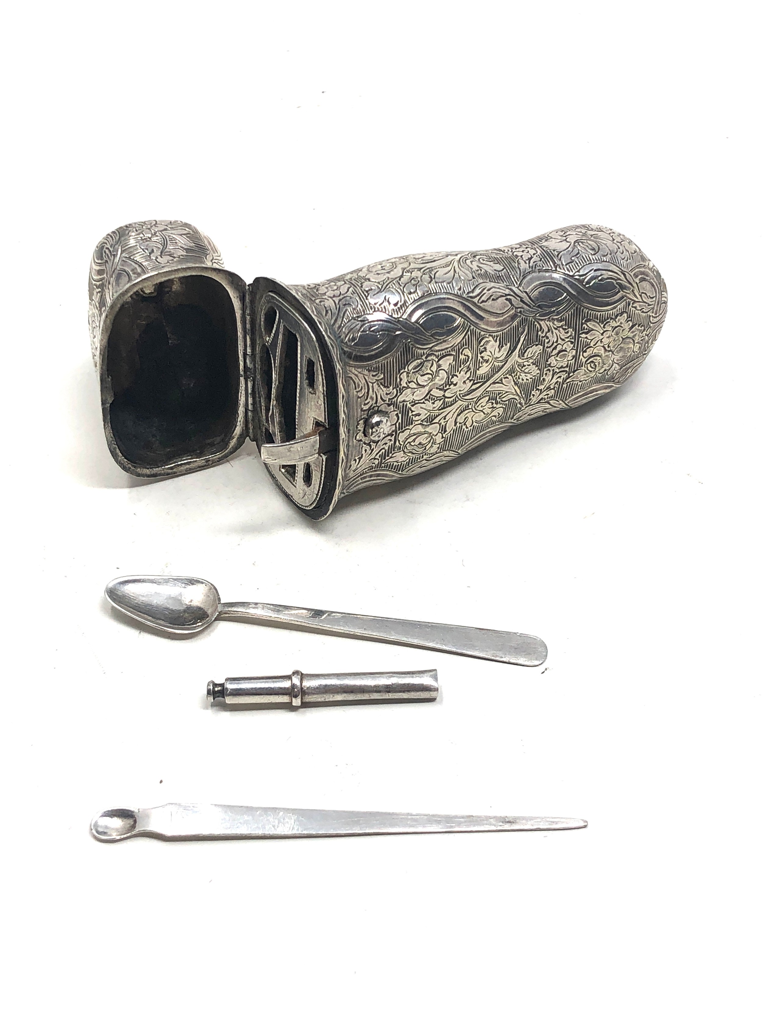 18th century silver etui - Image 6 of 6