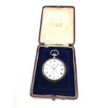 Boxed silver omega pocket watch retailer Ganter of Dublin