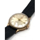 Vintage 9ct gold gents smiths 21 jewel wristwatch the watch is ticking but no warranty given