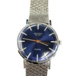 Gents sekonda deluxe 23 jewel stainless steel wristwatch with blue dial the watch is ticking no