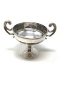 Twin handle silver bowl London silver hallmarks weight 102g