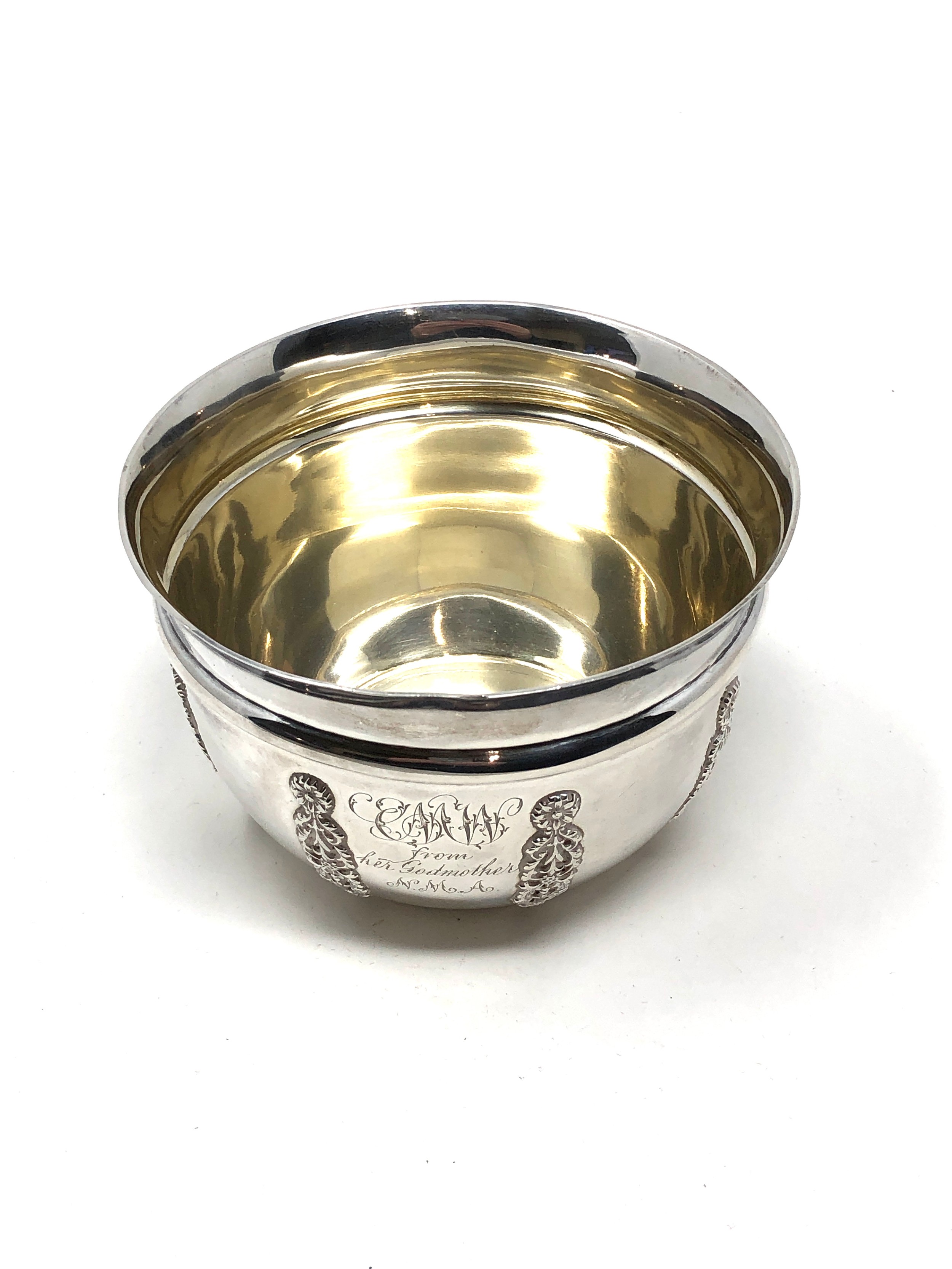 Silver sugar bowl London silver hallmarks weight 183g - Image 2 of 4