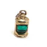 9ct gold ships lamp charm weight 1.7g