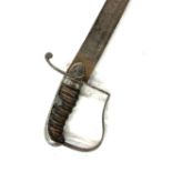 British 1796 light cavalry sword with wire bound leather grip