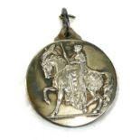 Antique silver shire horse society medal medallion hallmarked birmingham 1907 48g