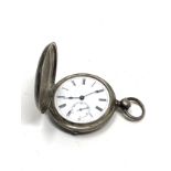 Silver full hunter pocket watch non working order