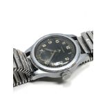 WW2 Timor dirty dozen military wrist watch large winding crown the watch is ticking but no