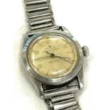 Vintage 1940s stainless steel Rolex oyster speedking precision with rare 2 tone dial ref 4220