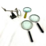 Selection of vintage and later magnifying glasses