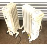 2 Electric oil filled radiators, working