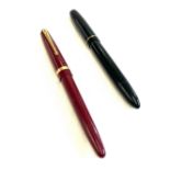 2 Vintage fountain pens Conway 106, Black bird 40), both untested