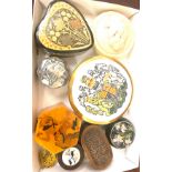 Selection of vintage and later trinket boxes