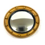 Gilt framed port hole mirror measures approx 13.5" diameter