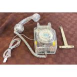 Vintage translucent wall mounted telephone