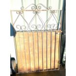 Single wrought iron garden gate measures approx 34"wide 54" tall