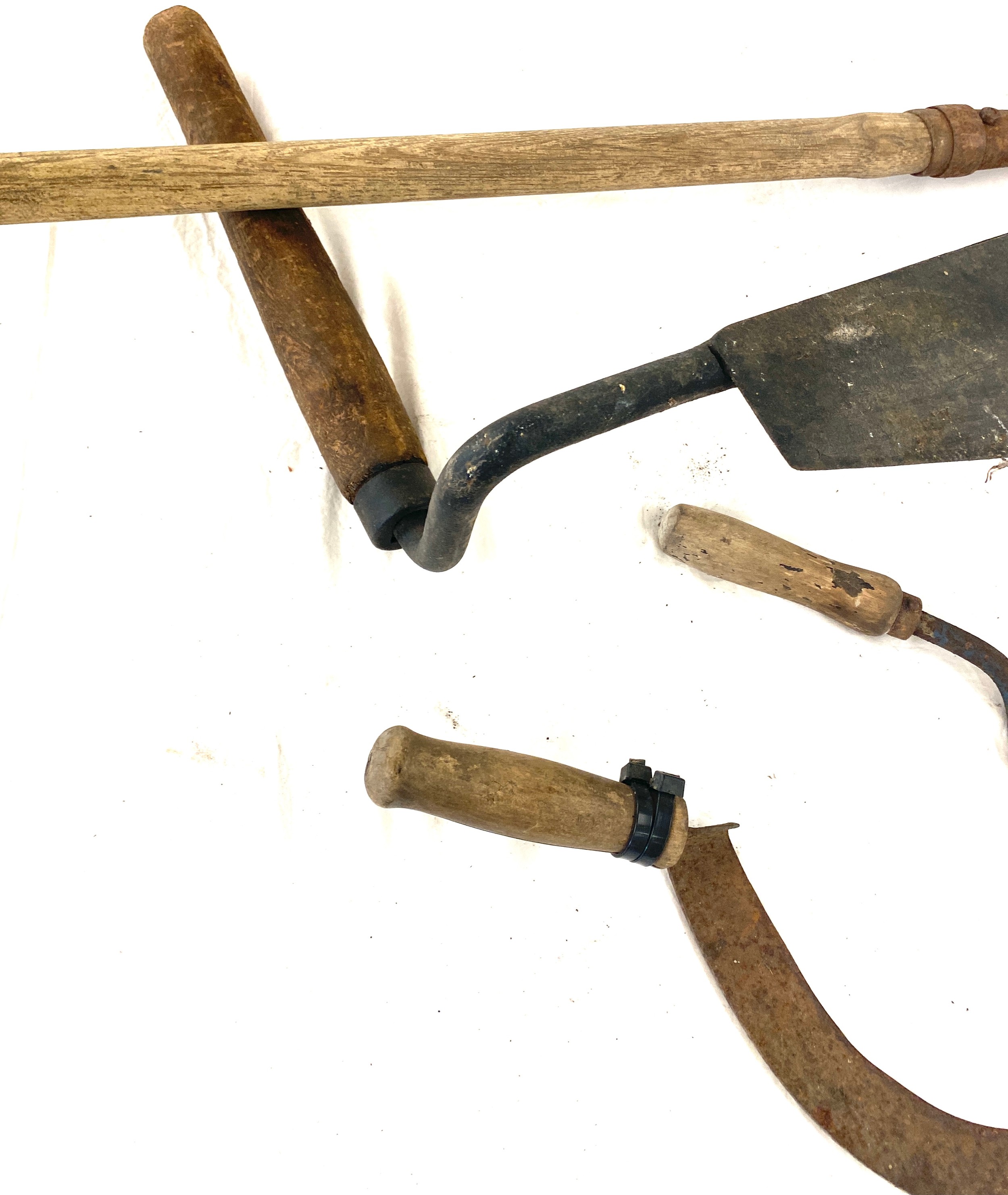 Selection of vintage grass cutting implements - Image 2 of 3