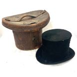 Antique top hat box with top hat