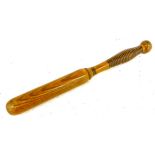 Antique wooden truncheon, approximate length: 16 inches