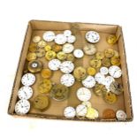 Box of pocket watch movements for spares and repairs